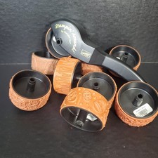 Stampin Up Around Wheel Stamp Lot 9 1"  Designs Standard Size Black Handle