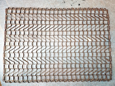 Antique Acme Steel Goods Co Flexible Linked Steel Door Mat 17x24 Industrial