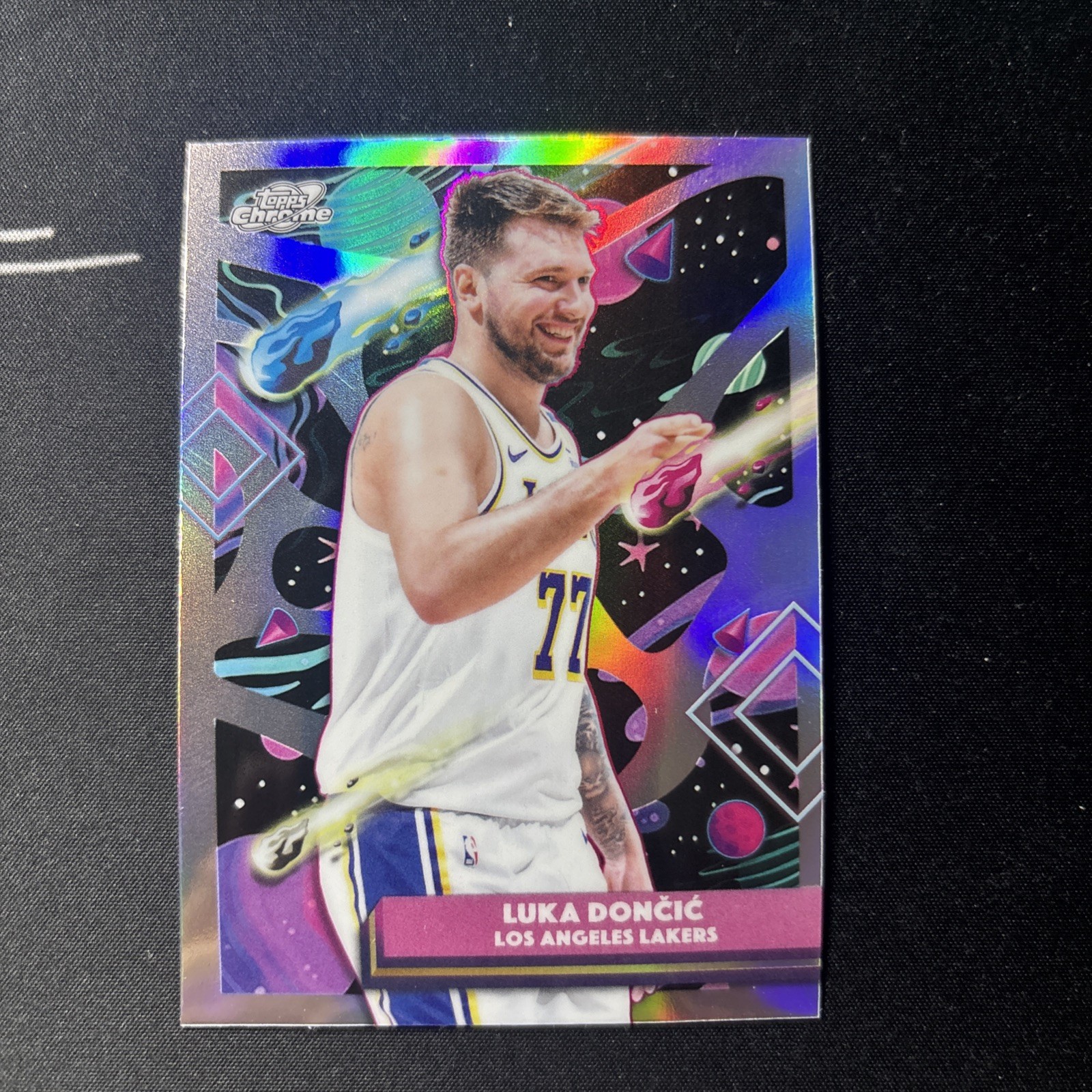 Luka Doncic 2025-26 Topps Cosmic Chrome Basketball Refractor LA Lakers #66
