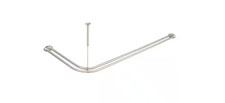 Utopia Alley 72x31.7in L-Shaped Rustproof Shower Rod Nickel