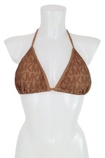Michael Kors Mujer Bañador T. 40 (L) Marrón NUEVO Top Bikini Top Verano