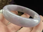 Certified Natural Grade AAA Icy Purple Burmese Jade Jadeite Bracelet 59MM8452