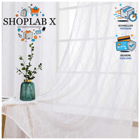 Gardinen Voile Marokko Vorhang Mit ÖSen 2Er Set M-Weiß 140X215Cm 2 StüCk