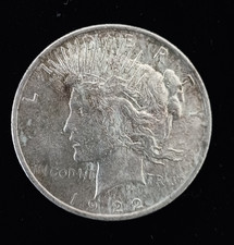 1922 US Peace Dollar .900 Silver Coin ref: 052