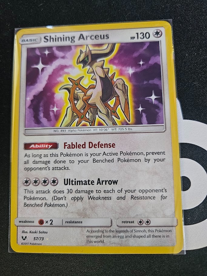 Shining Arceus HOLO RARE Pokemon 57/73 Holographic Foil Shiny Legendary - LP