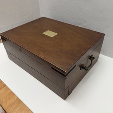 Vintage 1960 Reed & Barton Silverware Chest with Drawer Red Tarnish Proof Liner