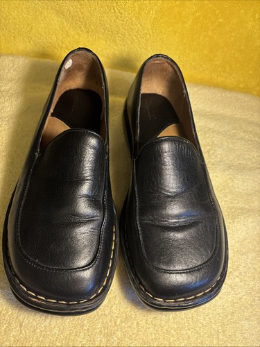 Scarpe mocassino BORN in pelle nera comode casual da donna taglia 7 38 M/W B-3257 FR/SH - Foto 2 di 9