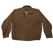 Vintage Boeing Suede Jacket XL Brown Mens Bomber Aircraft Windbreaker Korea