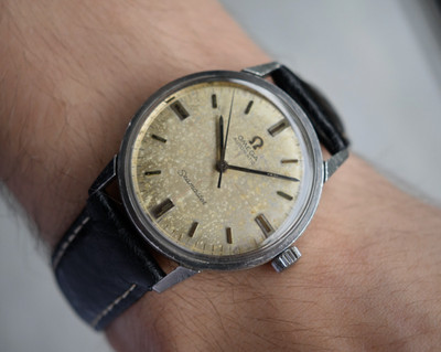 1966 Omega Seamaster Automatic Vintage Silver Dial Rare Mens Leather Watch Steel