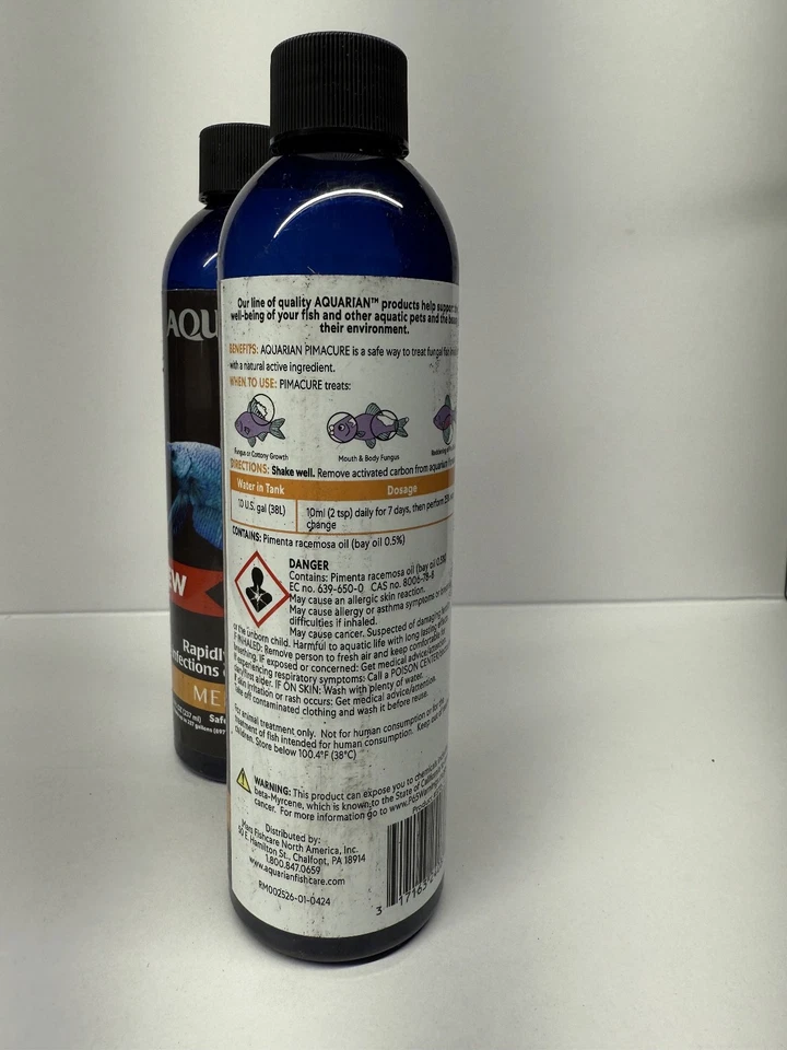 AQUARIAN by API Pimacure Treats Fungal Infections On Body and Fins Fresh & Salt - Image 2 of 3