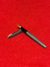 Parker 75 Sterling Silver Cisele Fountain Pen 18K Gold Nib F Flat Top Early USA
