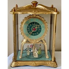 Vintage United Model 990 Brass Clock w/ Danci...