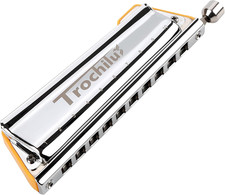 JDR Trochilus Chromatic Harmonica 10 Holes Chromonica Key of C Armonica Valveles
