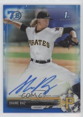 2017 Bowman Draft Blue Refractor 70th Anniversary 69/70 Shane Baz Auto 2a9