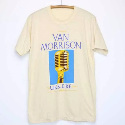 1984 Van Morrison UK and Eire Shows Volume 1 White ALL size T-Shirt QQ343