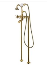 Eisen Sevenfalls 8019 Brushed Gold Clawfoot Tub Freestanding Tub Faucet Shower