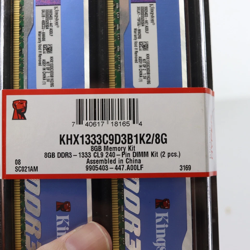 Kingston HyperX DDR3 DIMM 16GB (4x4GB) 1333MHz [KHX1333C9d3b1k2} New NIP - Image 3 of 3