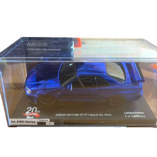 Kyosho MZP427CBL Mini-Z Nissan Skyline GT-R R34 20th Anniversary Chrome Blue ASC