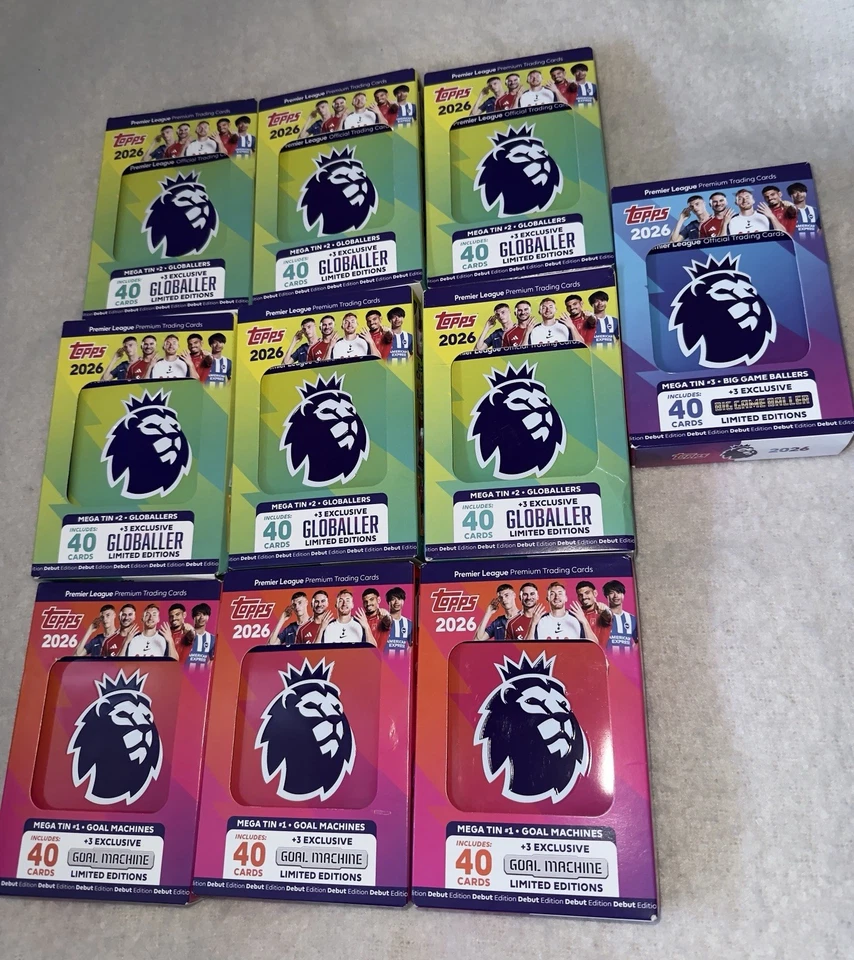 Topps Premier League 2026 Sealed Bundle X10 Mega Tins New - Image 2 of 3