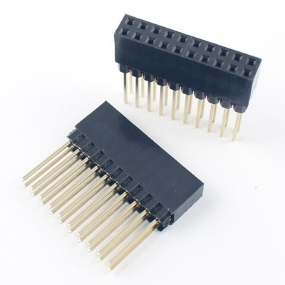 2Pcs 2.54mm 2x10 20 Pin Female Straight Double Long Pin Header Strip PC104