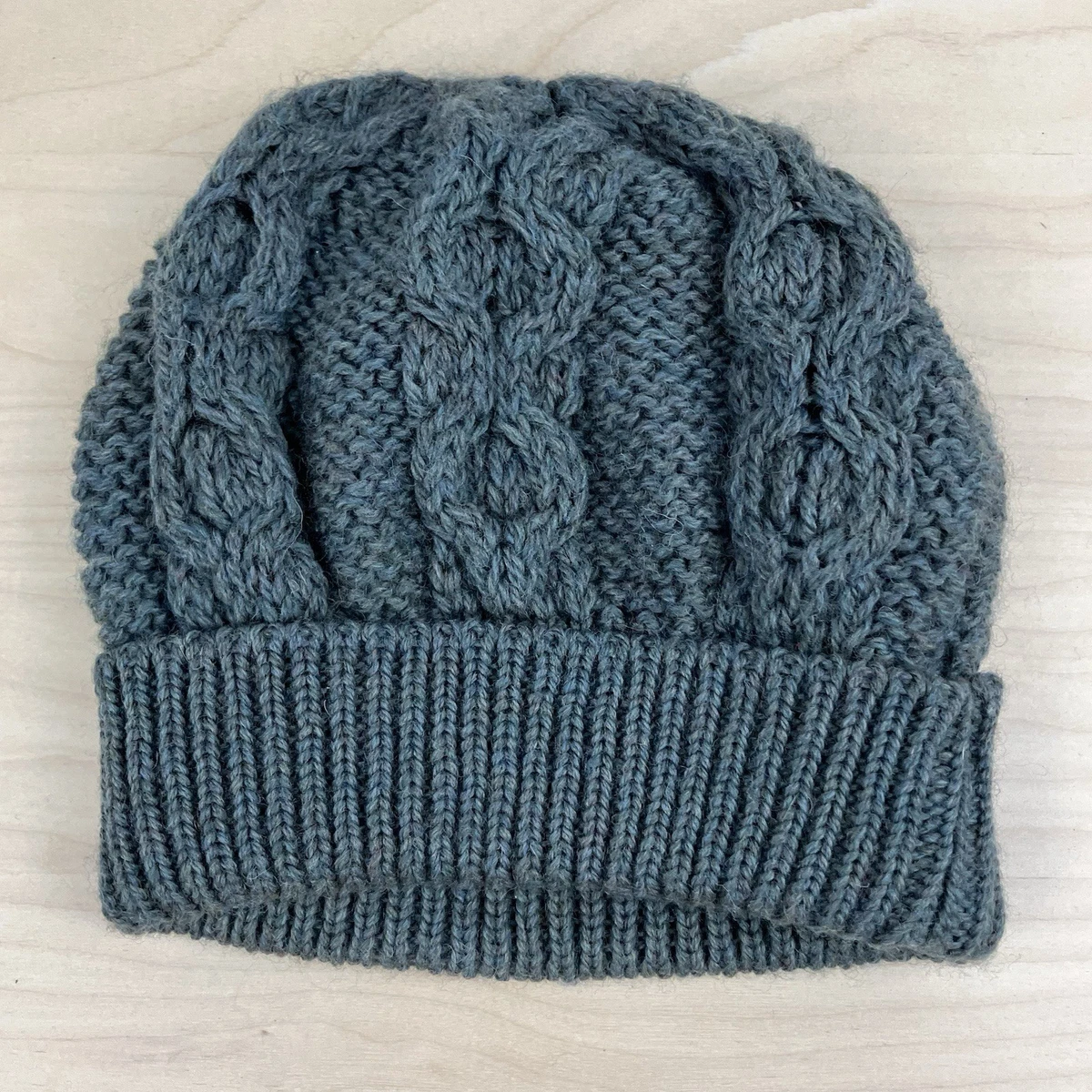 James Street Co Unisex Adult Merino Wool Chunky Ribbed Fern Green Port Beanie OS Green Beanie Hats for Women for sale | eBay main image 4