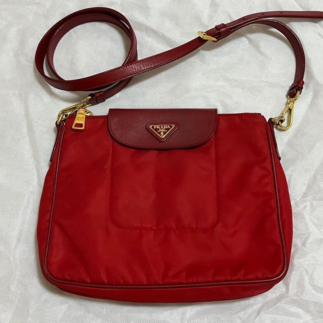 PRADA Red Shoulder Bag