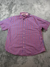 Gant Shirt Mens 3XL Blue Red Stripe Portofino Poplin Regular Fit Cotton