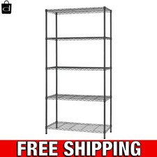 72" Metal Garage Shelving Heavy Duty 3000 LBS 5 Tier Storage Shelves Adjustable