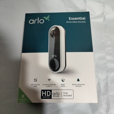 Arlo Essential Series Wired Video Doorbell  AVD1001-100 Brand NEW