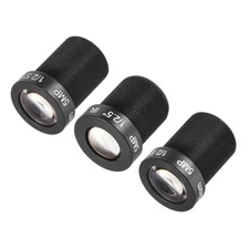CCTV Lens 8mm/12mm/16mm 5MP F2.0 FPV Wide Angle for CCD Camera 3 Pack