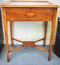Top Quality Edwardian Inlaid style mahogany, fully glazed display table