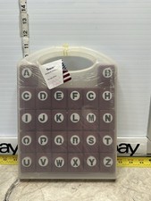 ABC alphabet PUNCH SET upper case letter SCRAPBOOKING CRAFTS CARDS Carrying case