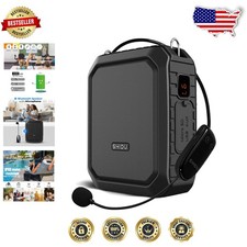 Portable Voice Amplifier 18W Bluetooth 5.3 Loud PA System Wireless Mic