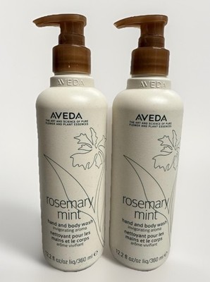 2 Bottles Aveda Rosemary Mint Hand & Body Wash 12.2oz Each