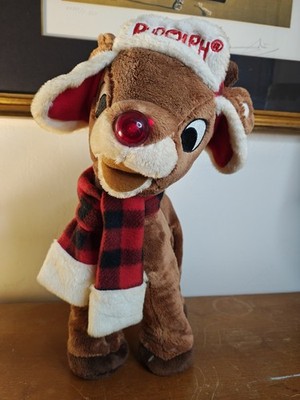Dandee Rudolph The Red Nosed Reindeer Animated Plush With Light Up Nose ~tested