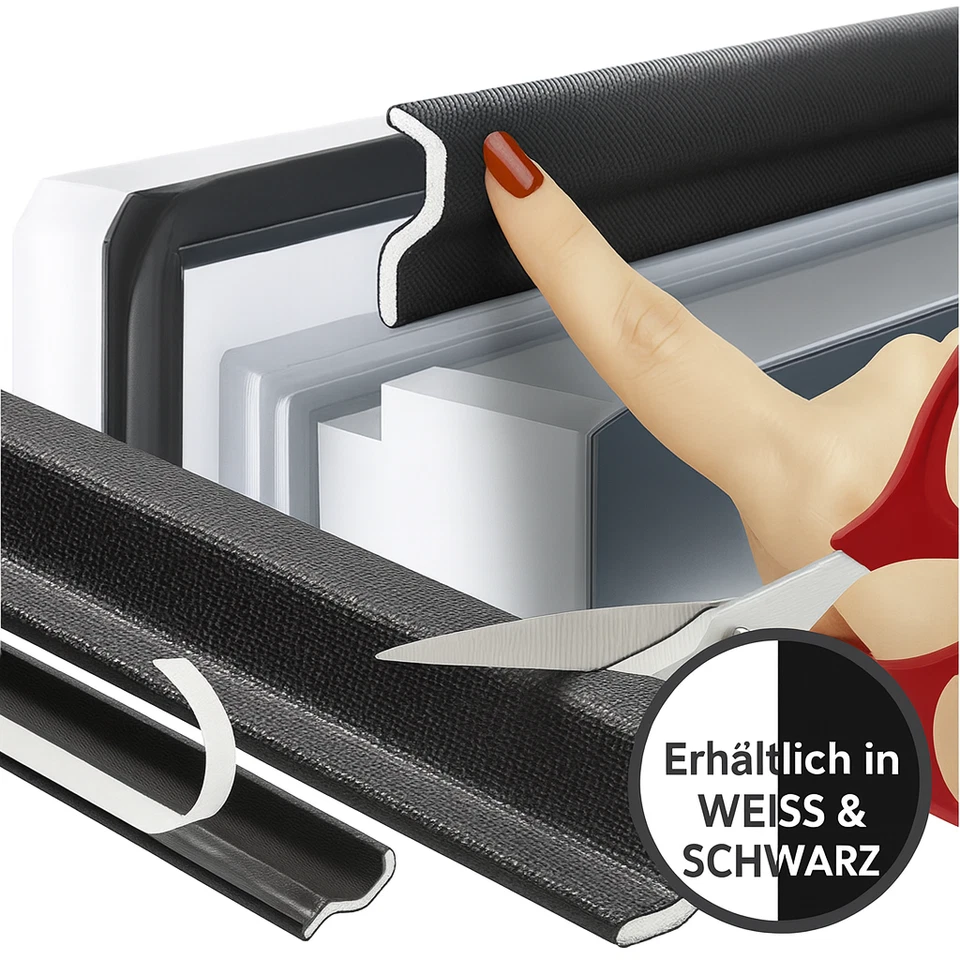 RUHHY Fenster Türen Dichtung selbstklebend Stopper 400cm Zugluftdichtung Dichtungsband