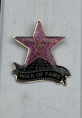 2012 HOLLYWOOD Pink Sparkling Walk Of Fame Magnet California Souvenir Theme Park