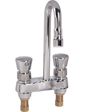 T S Brass 0834 Lav Faucet 1/2" Lead-Free Brass Chrome-Plated 4 Deck