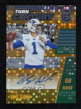 2021 Panini Donruss Elite Turn of the Century Orange 22/25 Zach Wilson Auto j3z