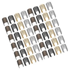 240 Pcs Foldable String Cord Fastener Clamp Jewelry Making Crimps