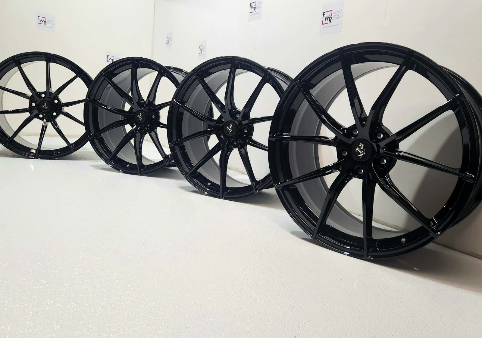 20” FERRARI 812 SUPERFAST F12 TDF SF90 RIMS WHEELS FACTORY OEM GLOSS Black  🔥🔥