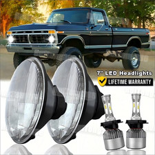 Pair 7inch Led Headlights Drl For Ford F-100 F-250 F-350 Pickup 1953-1977 Pair 7inch Led Headlights Drl For Ford F-100 F-250 F-350 Pickup 1953-1977