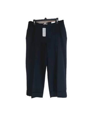 New Chicos Magique Women's Cuff Crop trouser Pants Black Sz Chico's 3