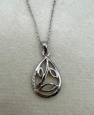 Sterling Silver .03ctw Diamond Necklace