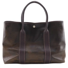 HERMES Garden party PM Tote Bag Brown Amazonia Women