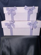 Set of 2 Purple & White Check Rectangle Gift ...