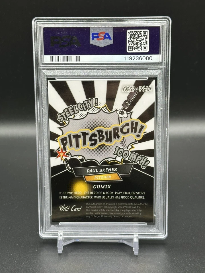 2024 Wild Card Alumination Comix PAUL SKENES Rookie Auto 1/1 🔥 CY YOUNG WINNER - Image 2 of 2