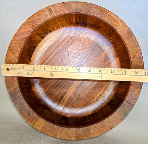 Vintage Dansk 13" Salad Bowl & 12" Servers International IHQ Thailand Teak Wood - Picture 11 of 13