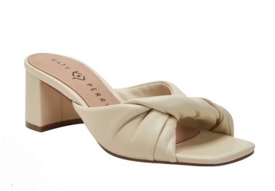 Katy Perry The Tooliped Womens Twisted Dress Sandals Size 11 Chalk  Leather Bows