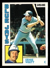Ernie Whitt 1984 O-Pee-Chee #106 Toronto Blue Jays Vintage Baseball *191